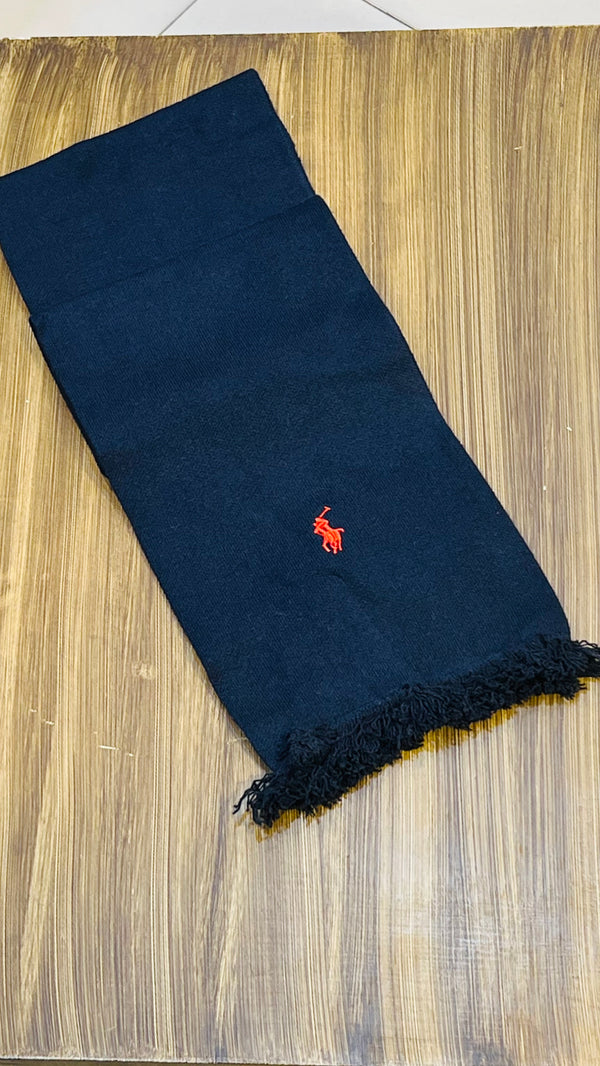 RL Merino Wool Imported Navy scarf (00394)