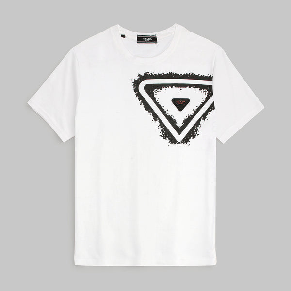 PRDA Printed Cotton White T-Shirt (00429)
