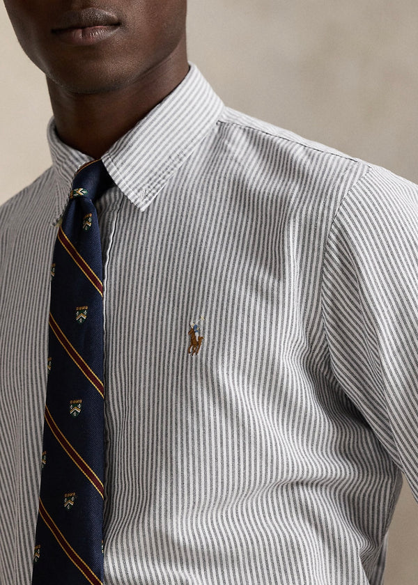 RL Oxford light Grey lining Button Down Shirt (00)