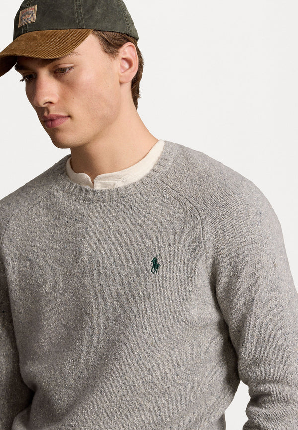 RL Grey Marl Wool Blend Jumper (00563)