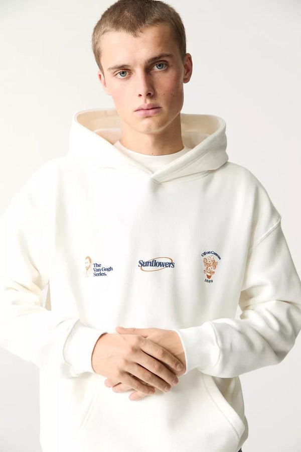 PL&BR Oversized Premium white Cotton Fleece sweatshirt (00560)