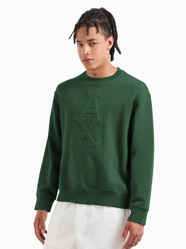 ARMNI Premium Embossed logo Cotton Fleece sweatshirt (00)