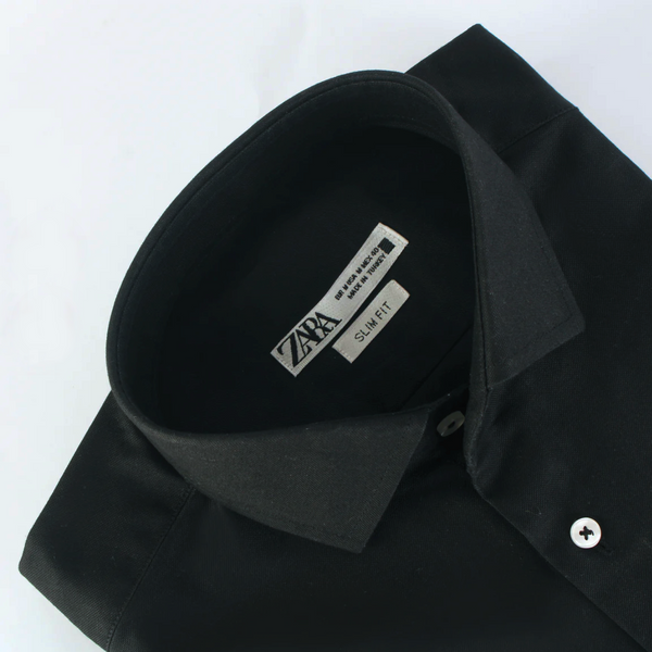 ZR Basic Black premium casual shirt (00401)