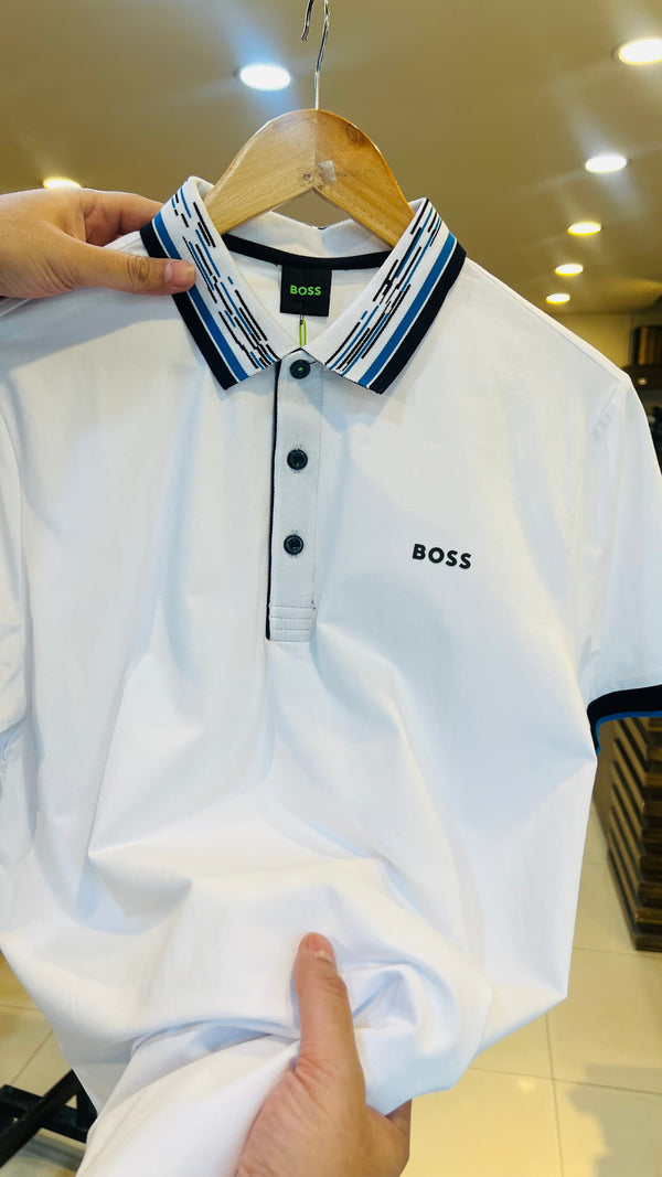 HGB Imported Printed Collar Polo Shirt