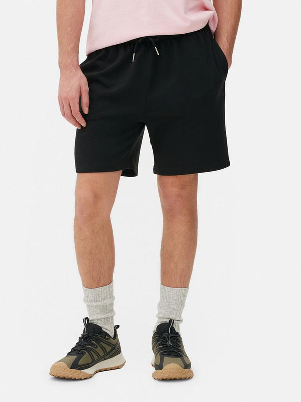 PRMRK Black Cotton Terry Shorts (00529)