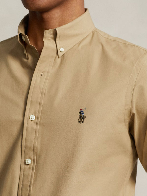 RL Oxford Beige Imported Shirt (00555)