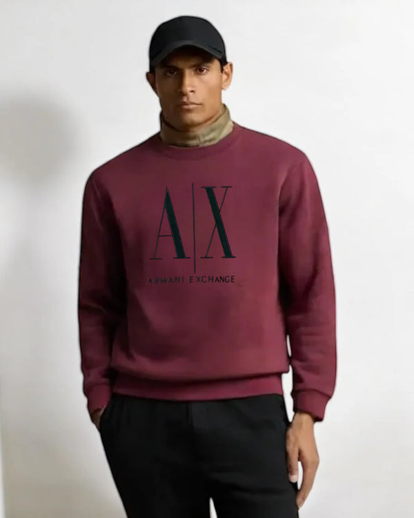 ARMNI Premium Big Emb logo Cotton Fleece sweatshirt (00)