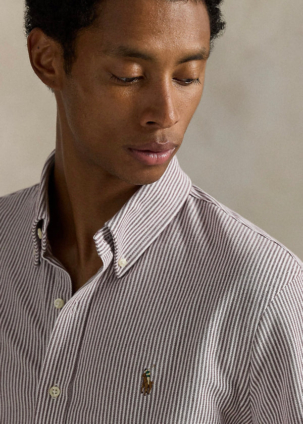 RL Oxford light Brown lining Button Down Shirt (00)