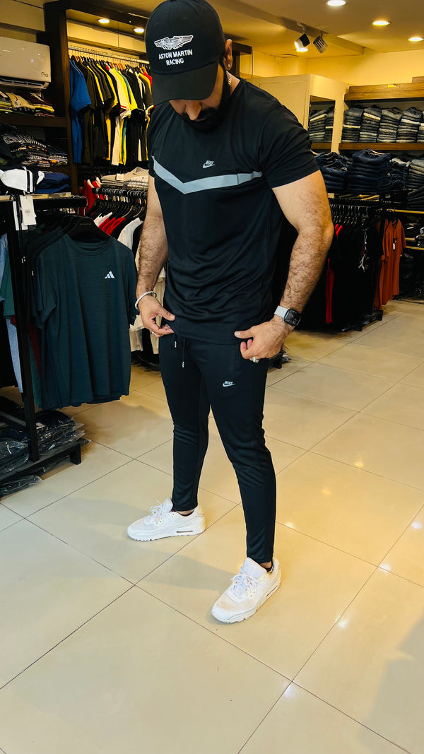 NKK 4-WAY STRETCH active wear black tracksuit (00311)