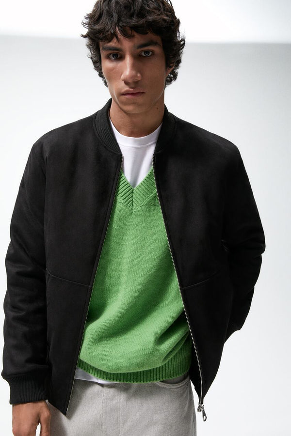 ZR  black F-bomber jacket (00342)