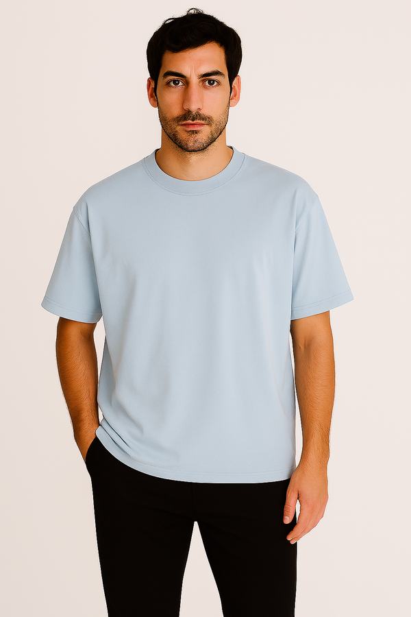 SMASH Basic Oversize sky T-Shirt (00543)