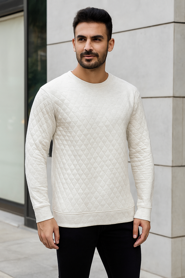 STD H-Grey Textured Sweatshirt (00553)