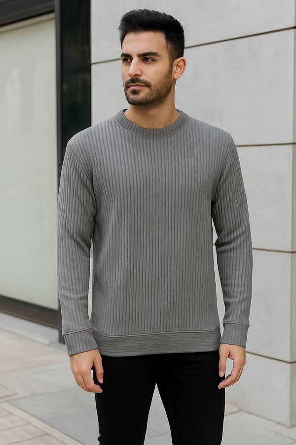 STD Grey Textured Sweatshirt (00553)