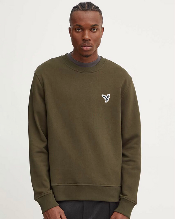 AE basic logo Premium Green Cotton Fleece sweatshirt (00554)