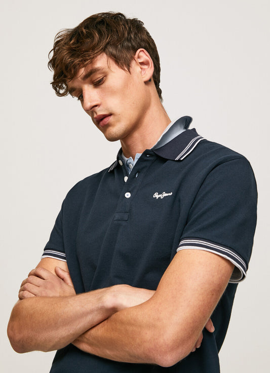 PP JEAN navy genuine exclusive polo shirt (00328)