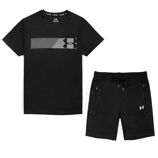 UAA active wear black shorts tracksuit (00333)