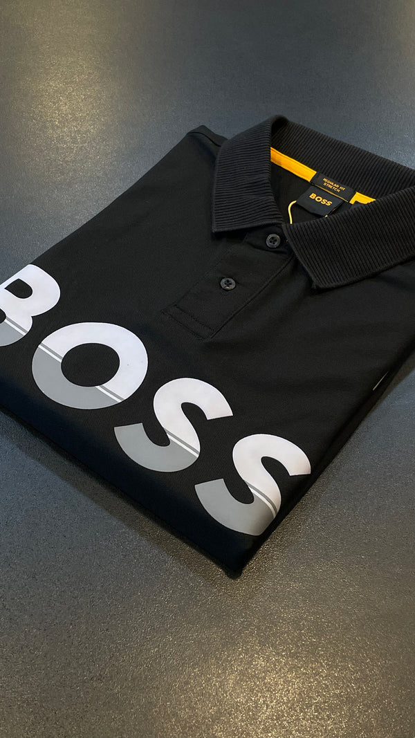 HGO black Imported exclusive polo shirt (00336)