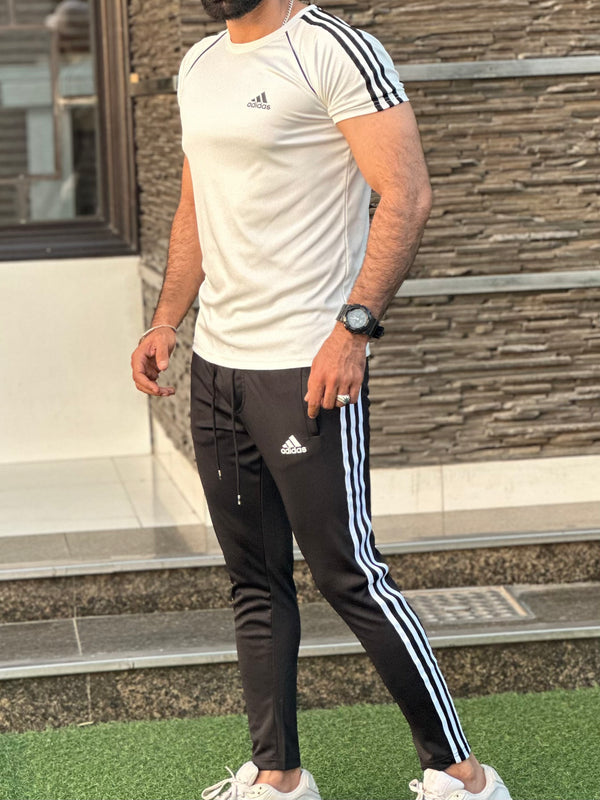 ADIDS TIRO  4-WAY STRETCH active wear white tracksuit (00446)