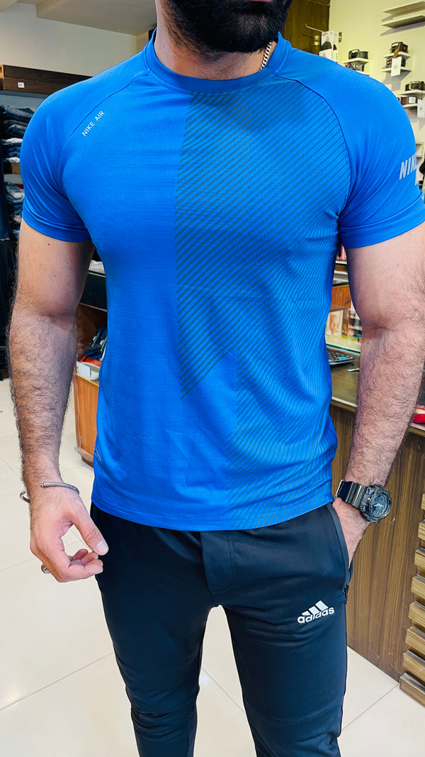 NIK Imported Active Wear R- blue T-Shirt (00329)
