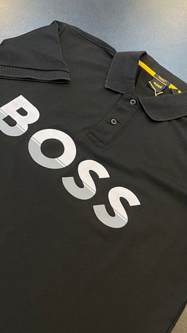 HGO black Imported exclusive polo shirt (00336)