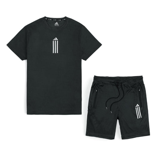 ADIDS 4-WAY active wear black shorts tracksuit (00333)