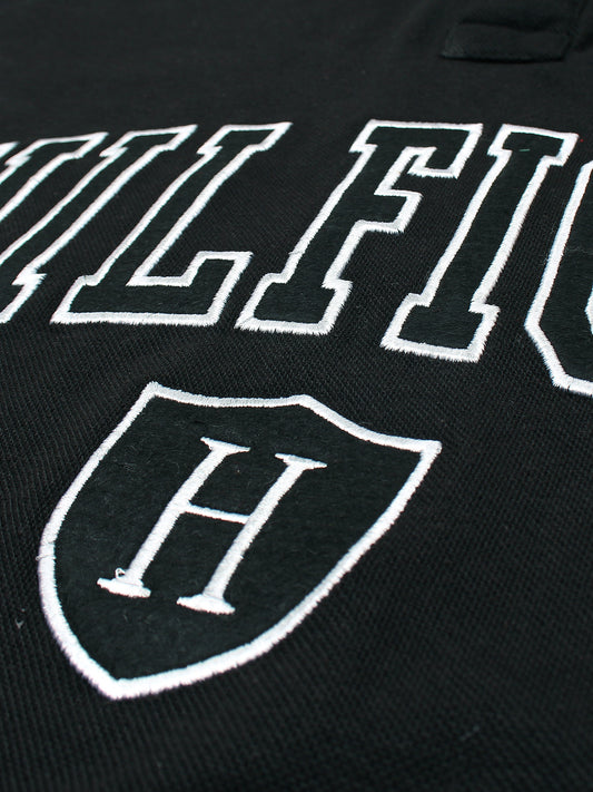 HLFGR soft cotton black polo shirt(00335)