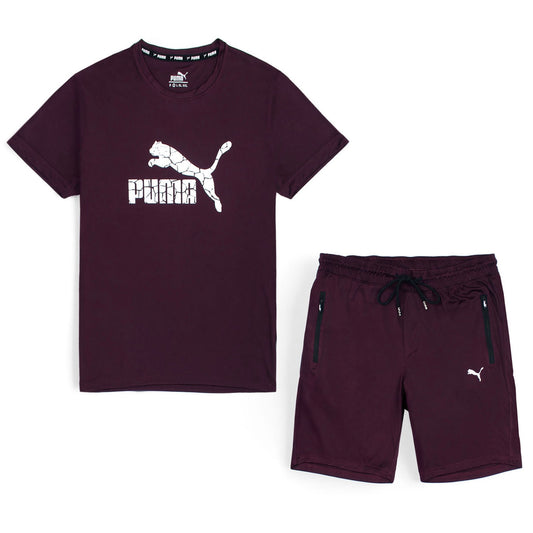 PMA active wear Maroon shorts tracksuit (00333)