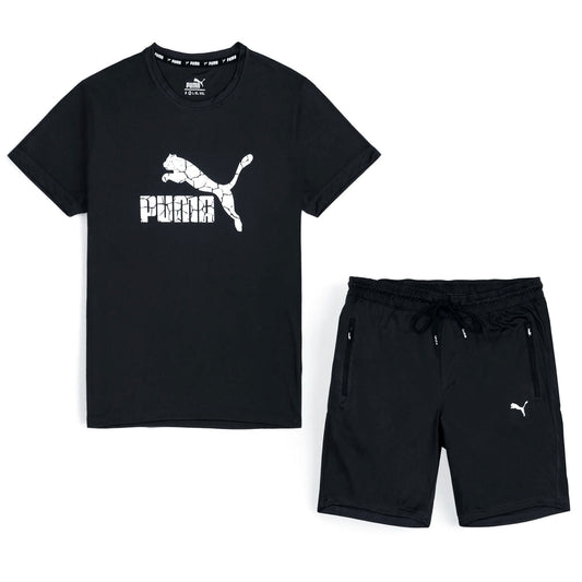 PMA active wear black shorts tracksuit (00333)