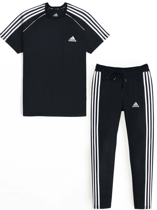ADIDS TIRO  4-WAY STRETCH active wear black tracksuit (00323)