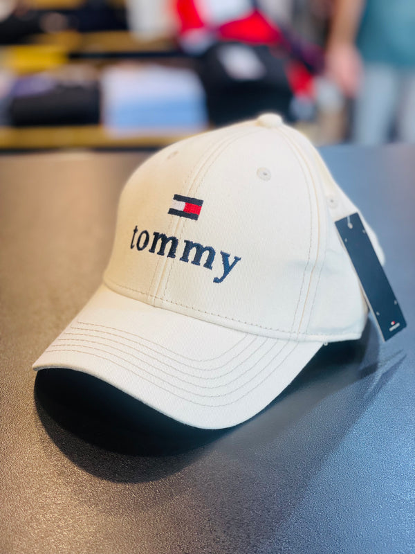 TMY offwhite emb Imported  Cap(00324)