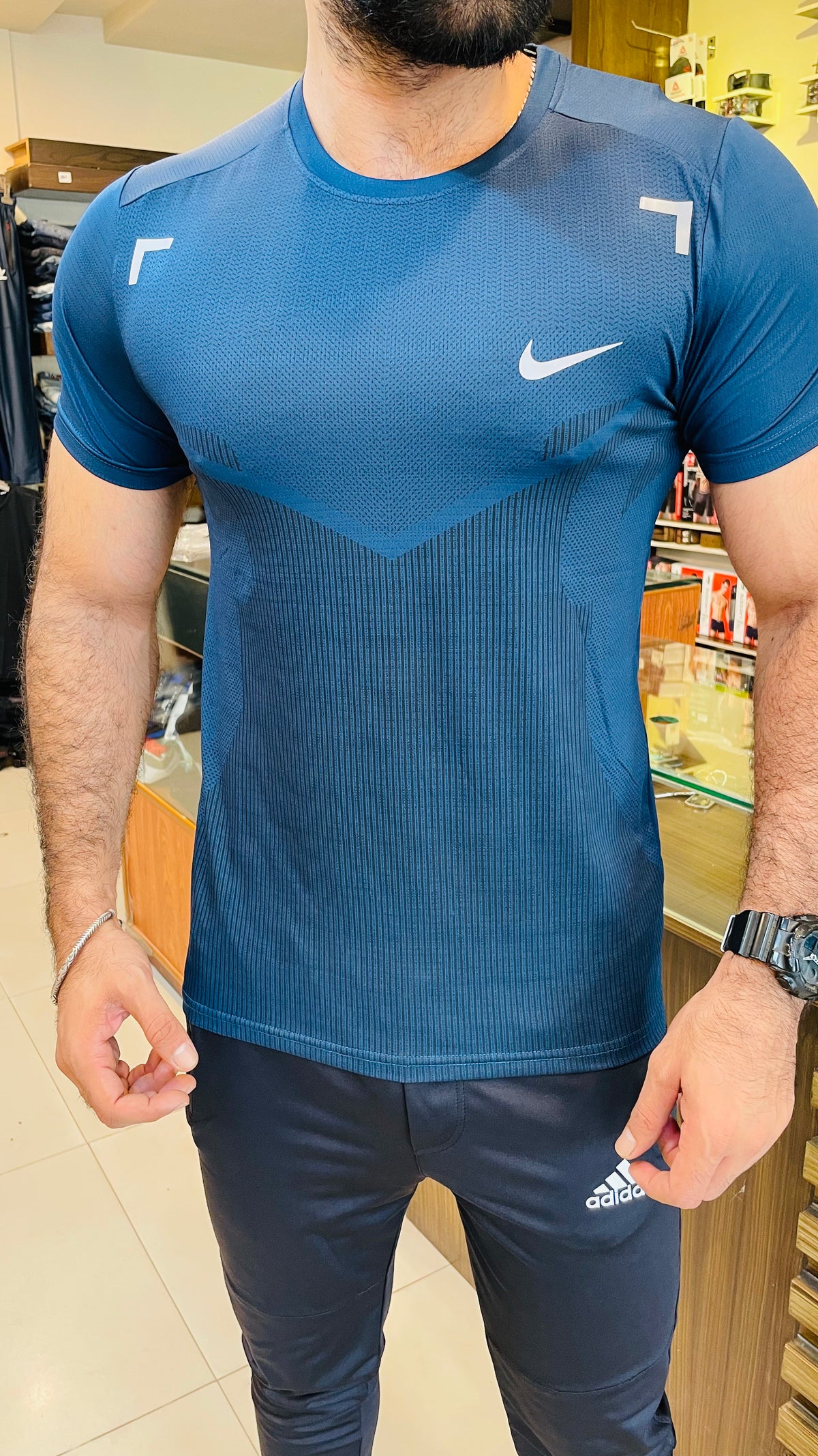 NIK Imported Active Wear blue T-Shirt (00329)