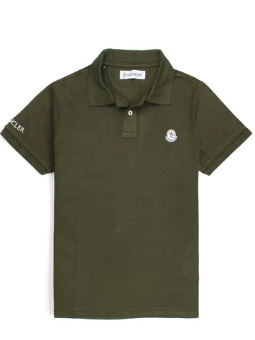 MNCLR soft cotton green polo shirt(00320)