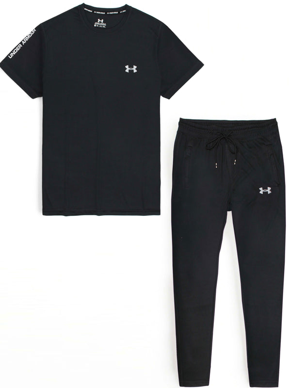 UA 4-WAY STRETCH active wear black tracksuit (00311)