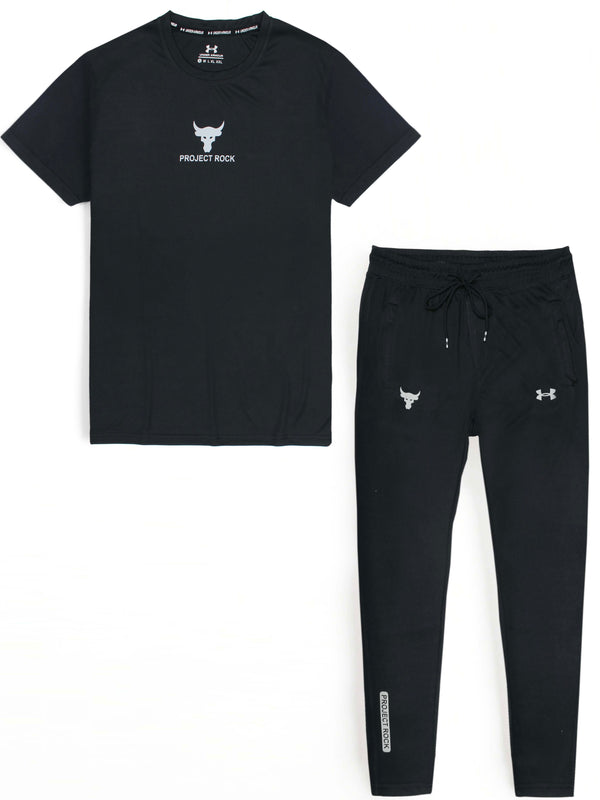 UA PR 4-WAY STRETCH active wear black tracksuit (00311)