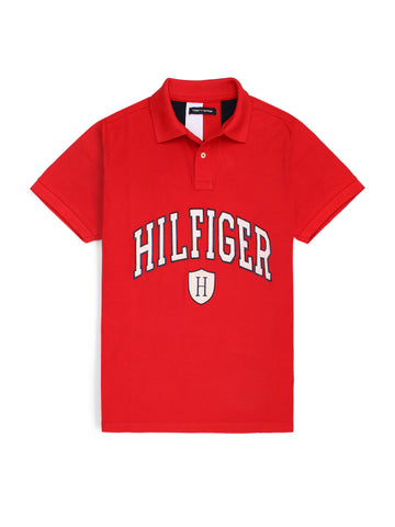 HLFGR soft cotton red polo shirt(00335)