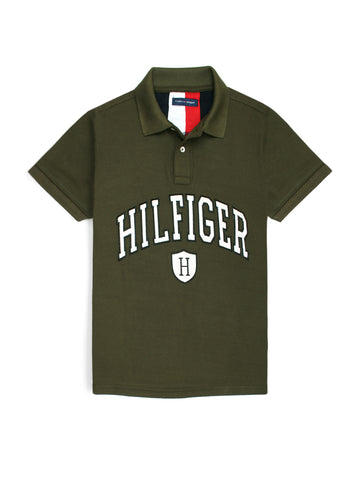 HLFGR soft cotton green polo shirt(00335)