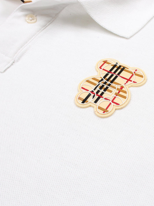 BRBRY soft cotton white polo shirt(00320)