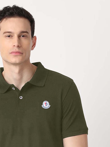 MNCLR soft cotton green polo shirt(00320)