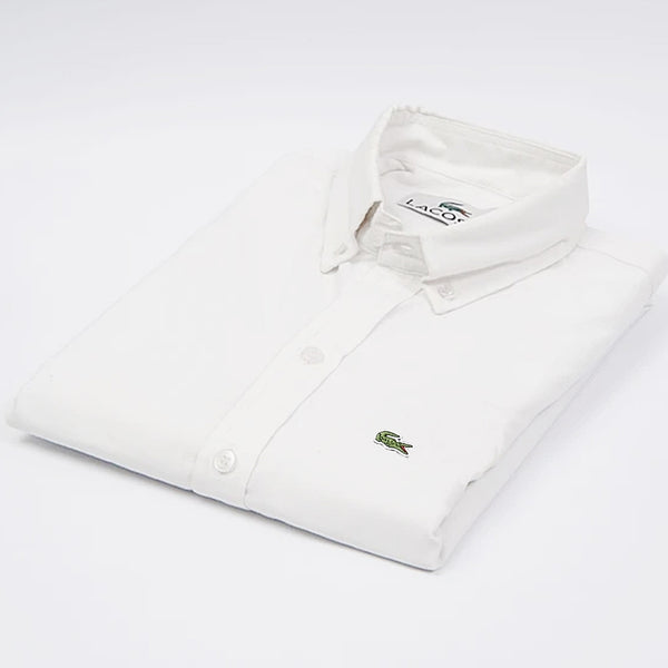 LCST basic  Emb white Oxford Shirt (00256)