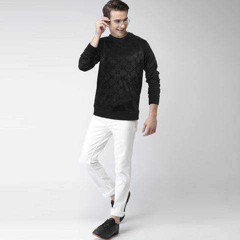 GCCI  allover black poly-sweatshirt (00221)