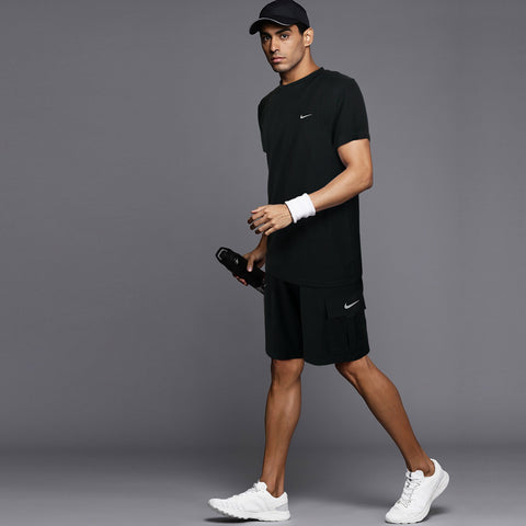 NIK CARGO black cotton lycra shorts tracksuit (00213)