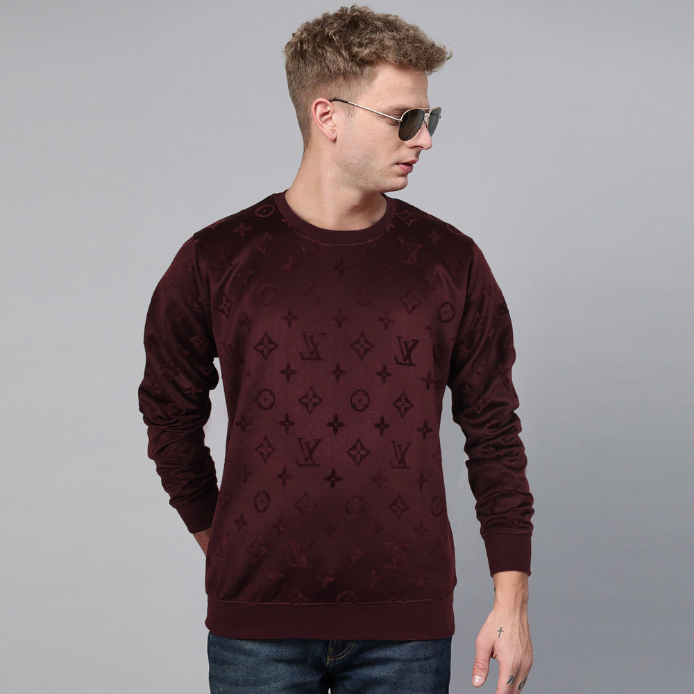 LVX allover maroon poly-sweatshirt (00221)