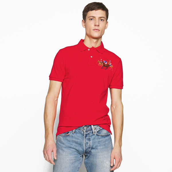 RL Tripple pony red exclusive polo shirt (00247)