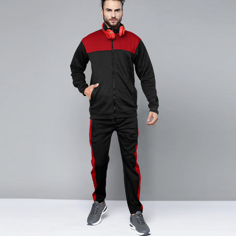 C-K  red black poly tracksuit