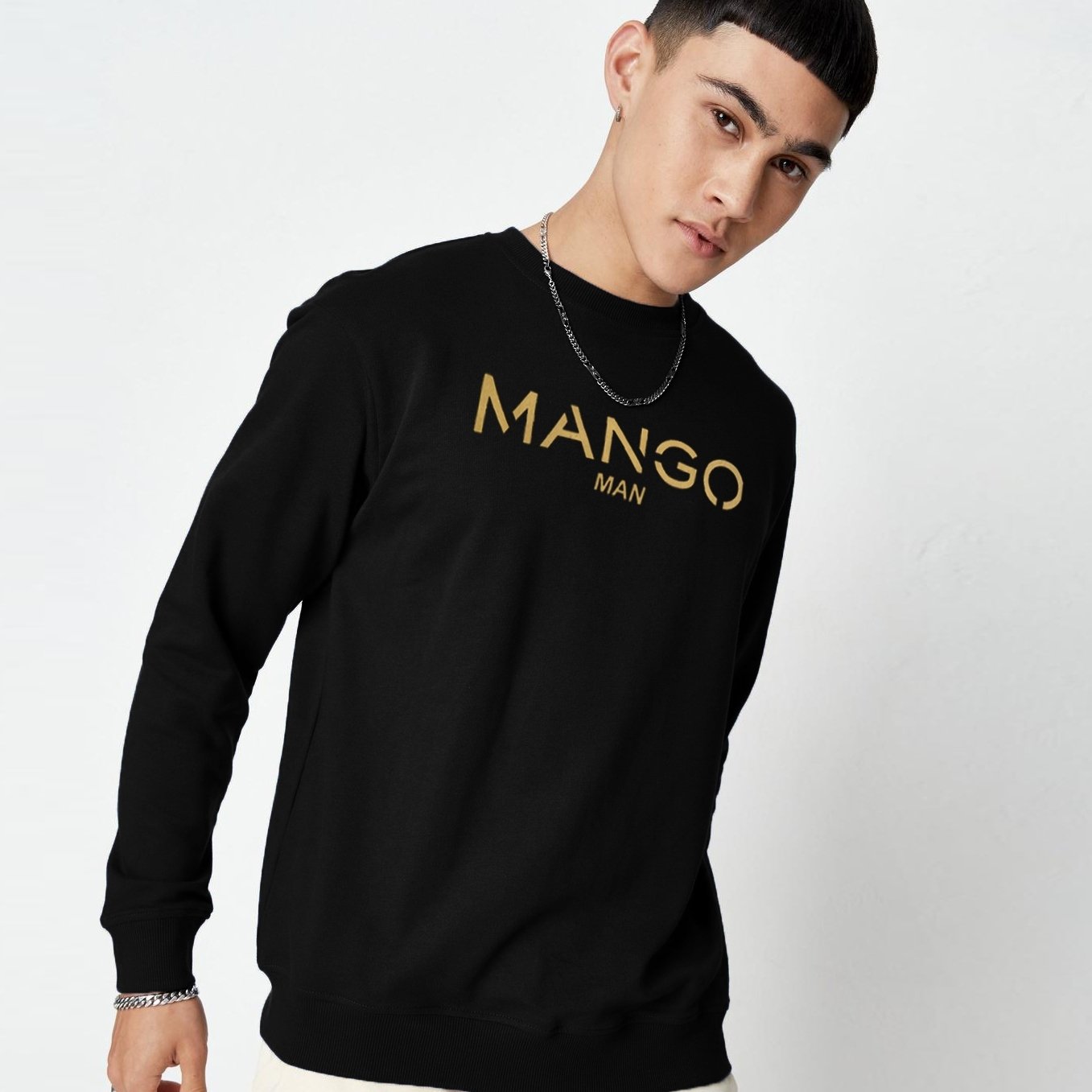MNG black poly-sweatshirt (00215)