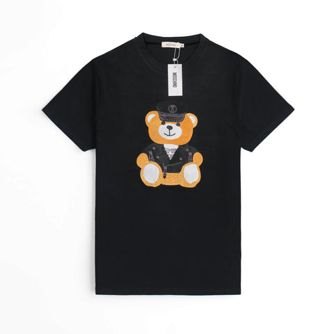 MSCHN black emb-Imported soft cotton T-Shirt (00158)