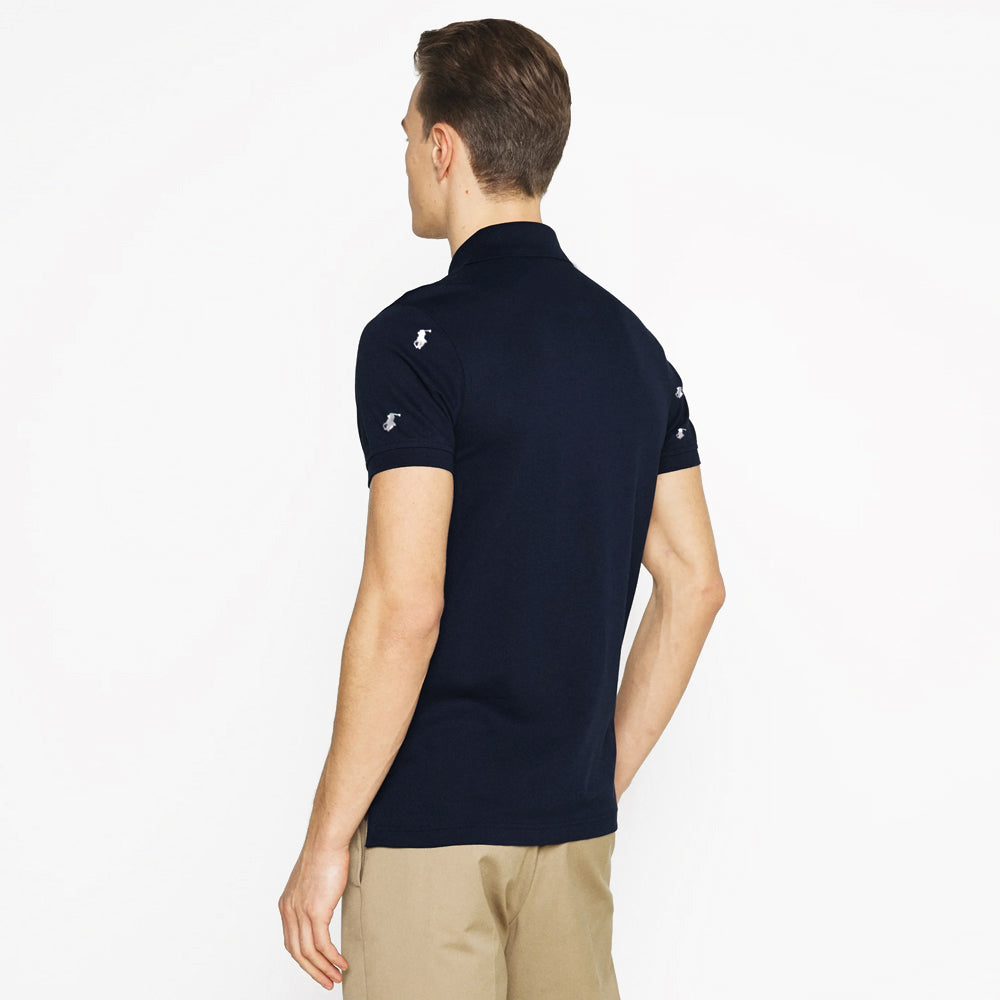 RL allover-emb navy exclusive polo shirt