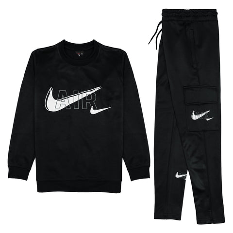 NK black poly-fleece  tracksuit