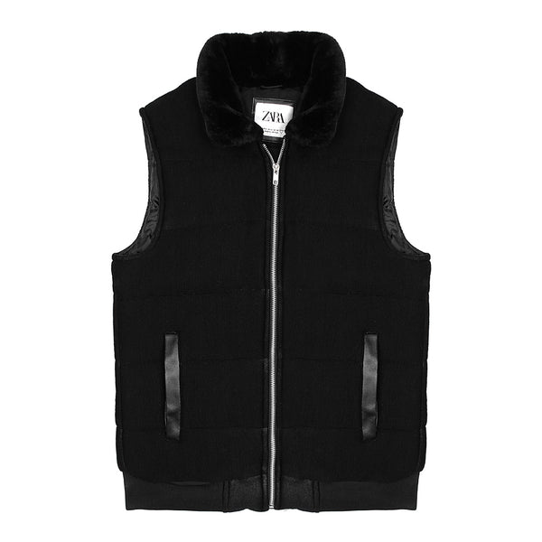 ZR wool black  gilet