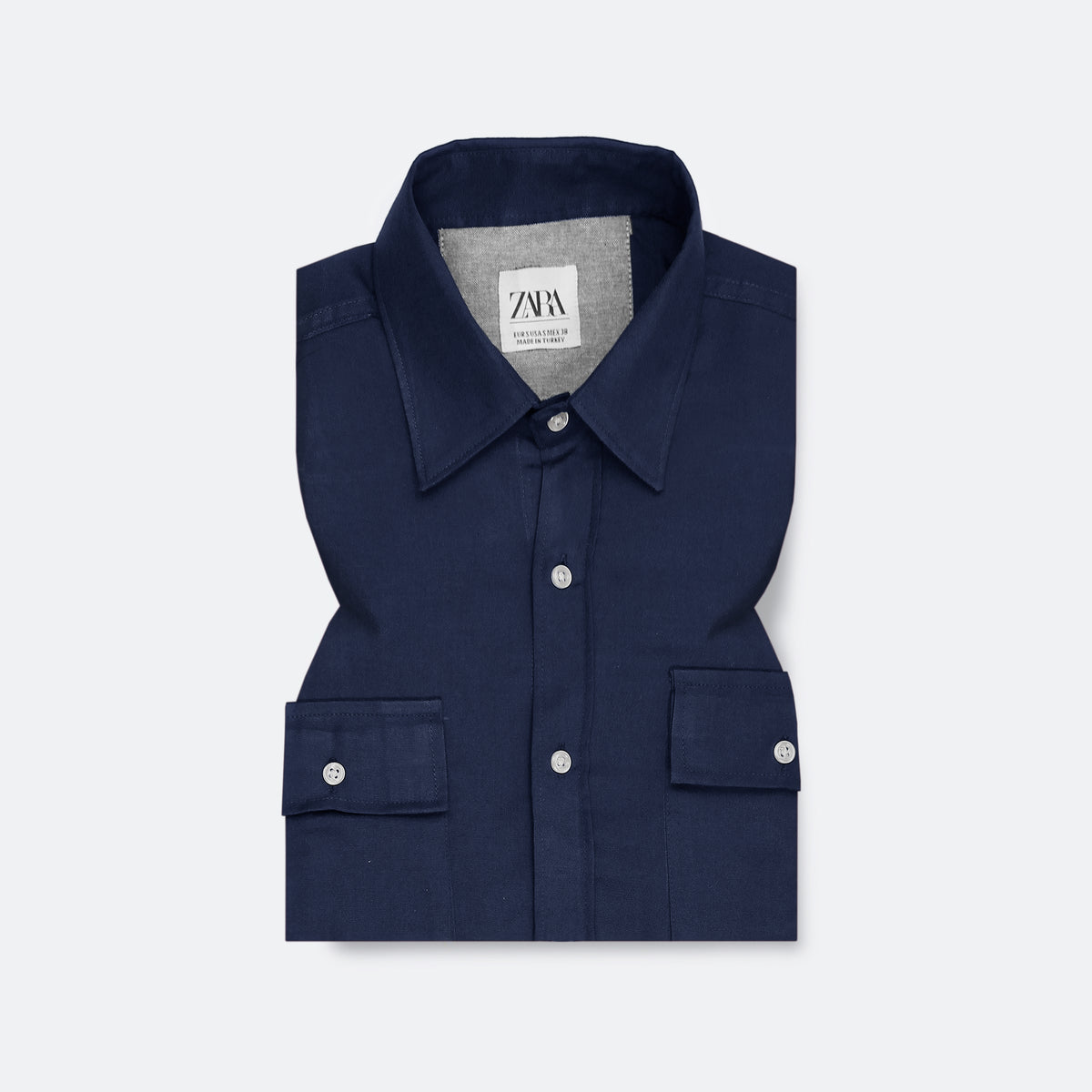 ZR premium front pockets Navy casual shirt (00264)